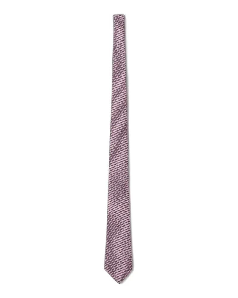 Ermenegildo Zegna sailboat-print silk tie - Violett Violett
