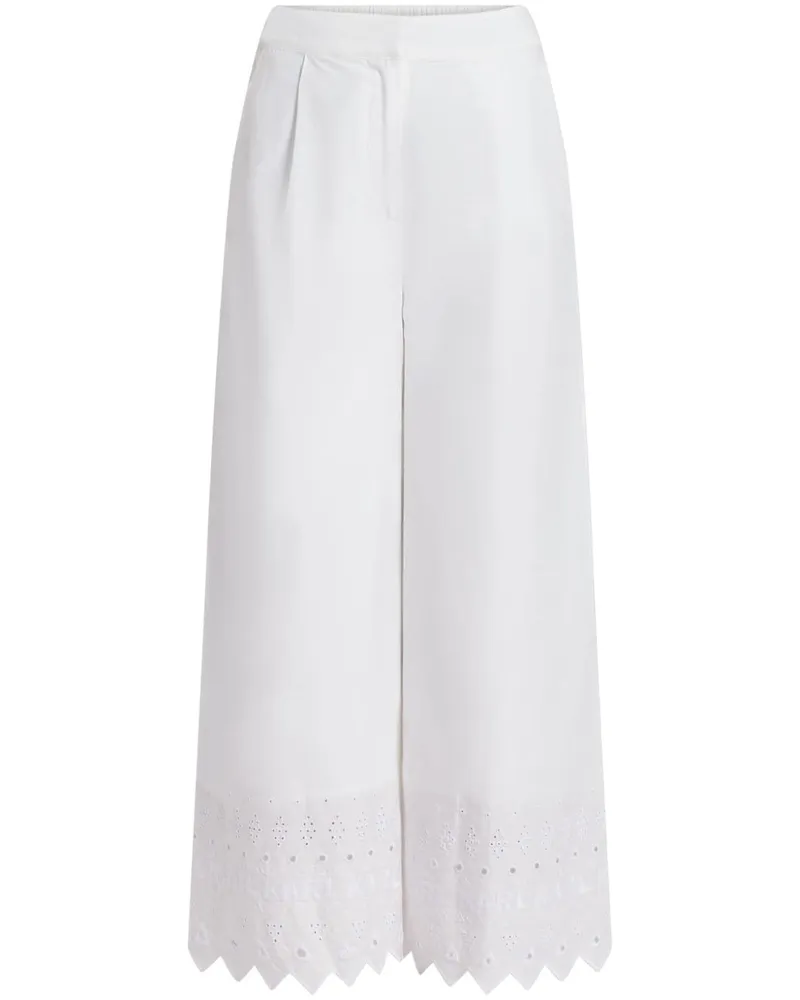Karl Lagerfeld Hose mit Stickerei - Weiß Weiß