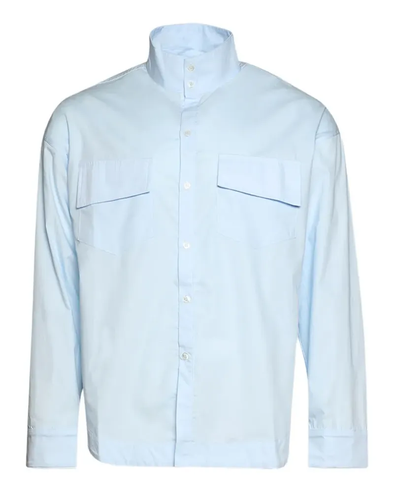 RHUDE Hemdjacke mit Stehkragen - Blau Blau