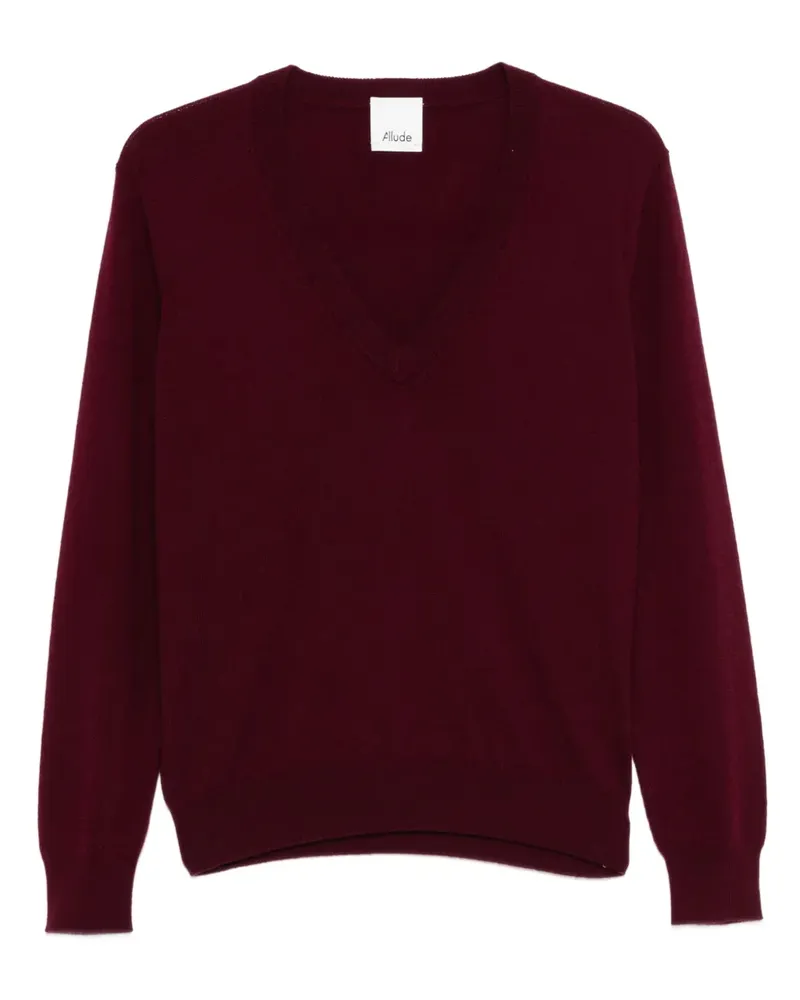 ALLUDE V-neck cashmere sweater - Rot Rot
