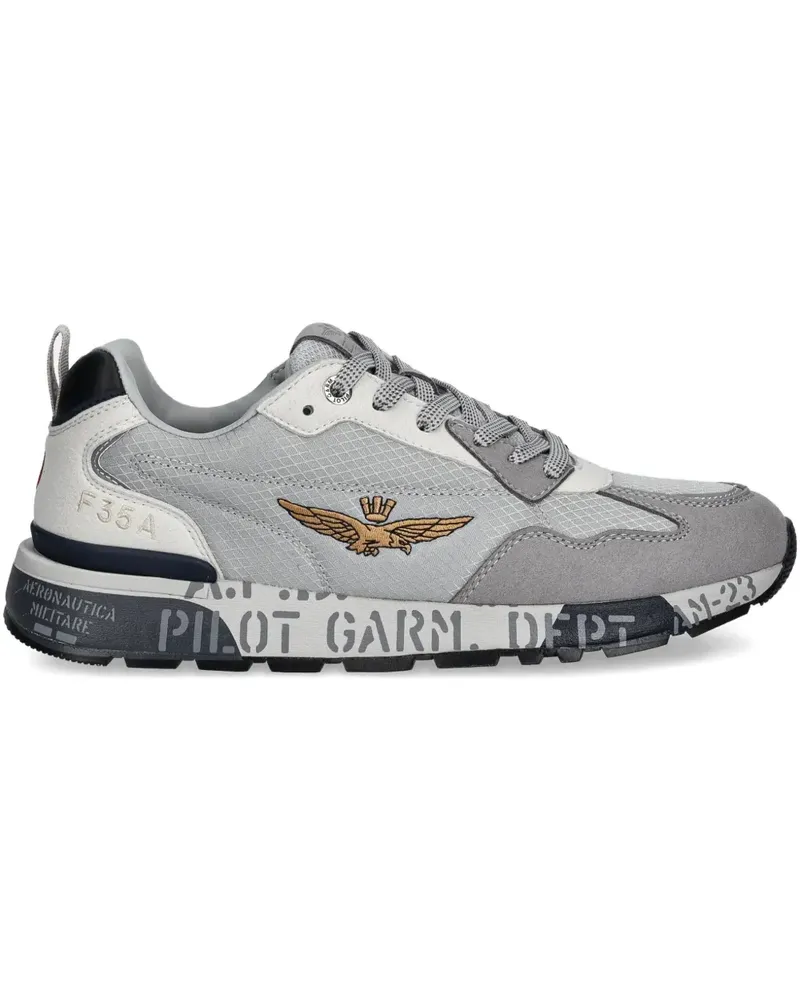 Aeronautica Militare logo-detail sneakers - Grau Grau