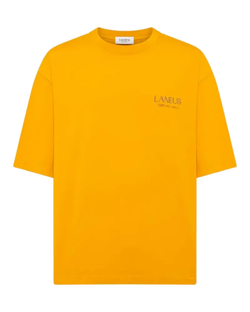 Laneus T-Shirt mit grafischem Print - Gelb Gelb