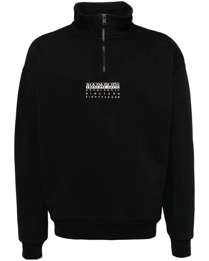 Napapijri premium half-zip sweatshirt Schwarz