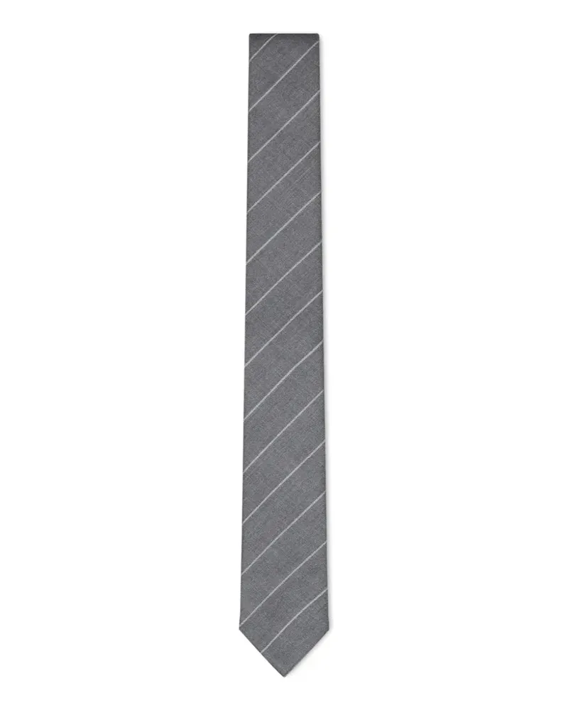 Thom Browne Krawatte mit RWB-Streifen - Grau Grau