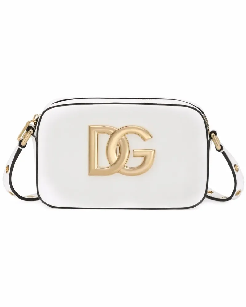 Dolce & Gabbana 3.5 Umhängetasche aus Leder - Weiß Weiß