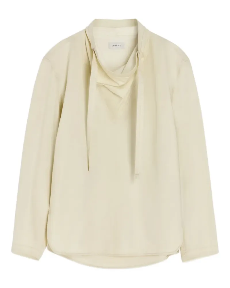 Christophe Lemaire Stehkragen-Bluse mit Kordelzug - BG250 RICE PAPER Bg250