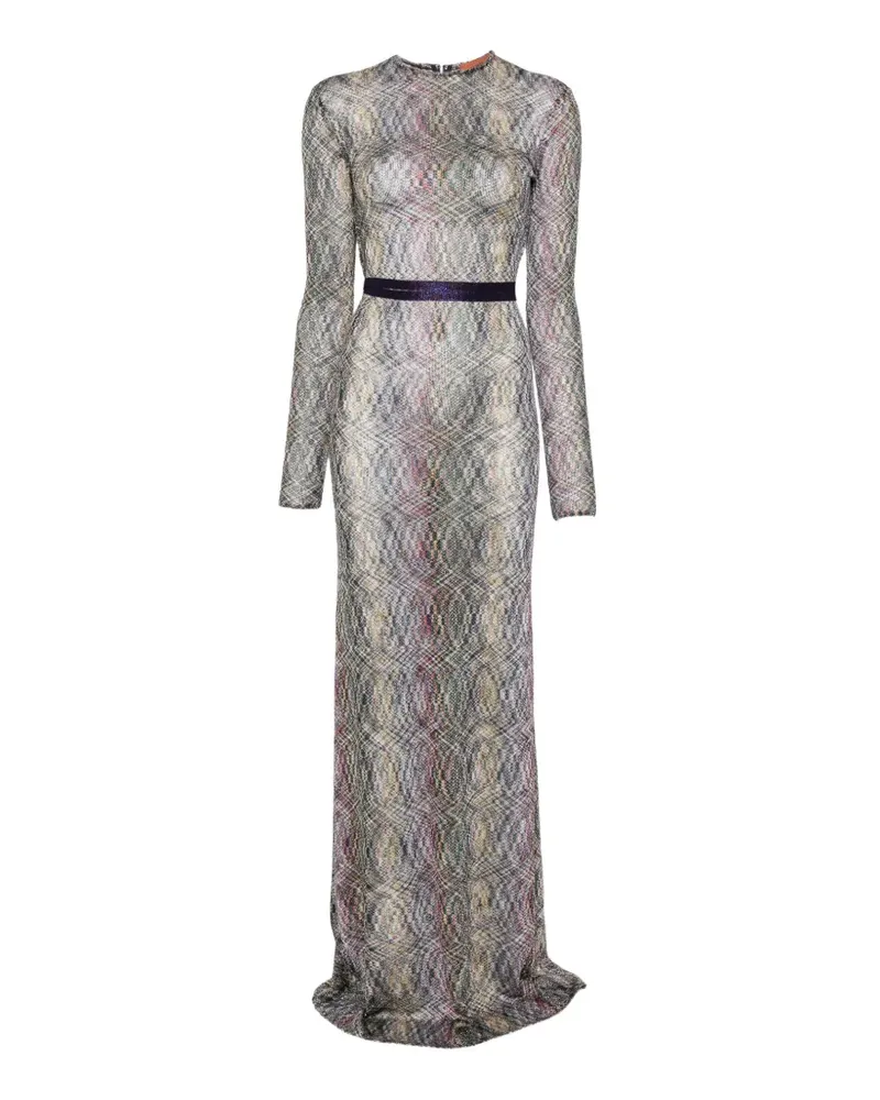 Missoni Rückenfreies Kleid mit Zickzackmuster - Grau Grau