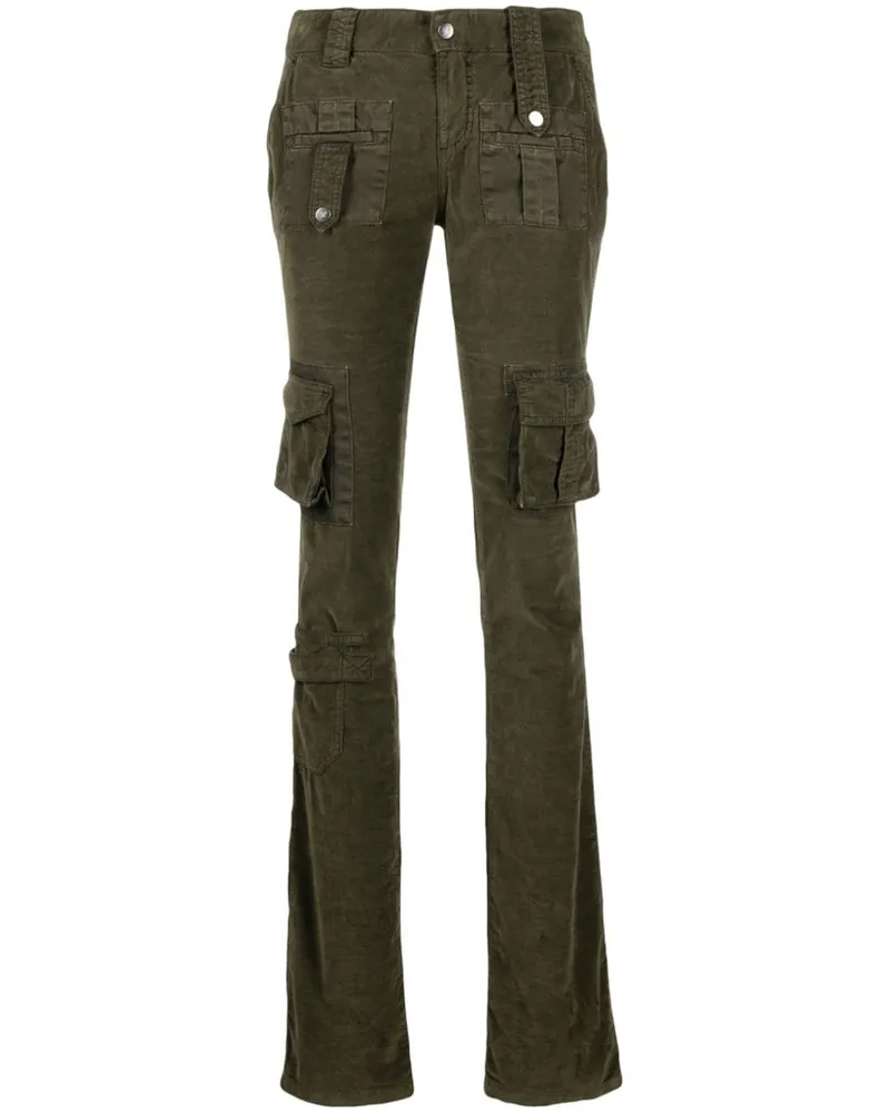 Blumarine Schmale Hose mit tiefem Sitz - Grün Grün