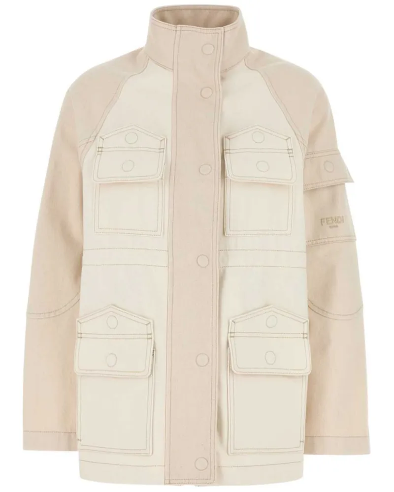 Fendi Bomberjacke im Jeans-Look - Nude Nude