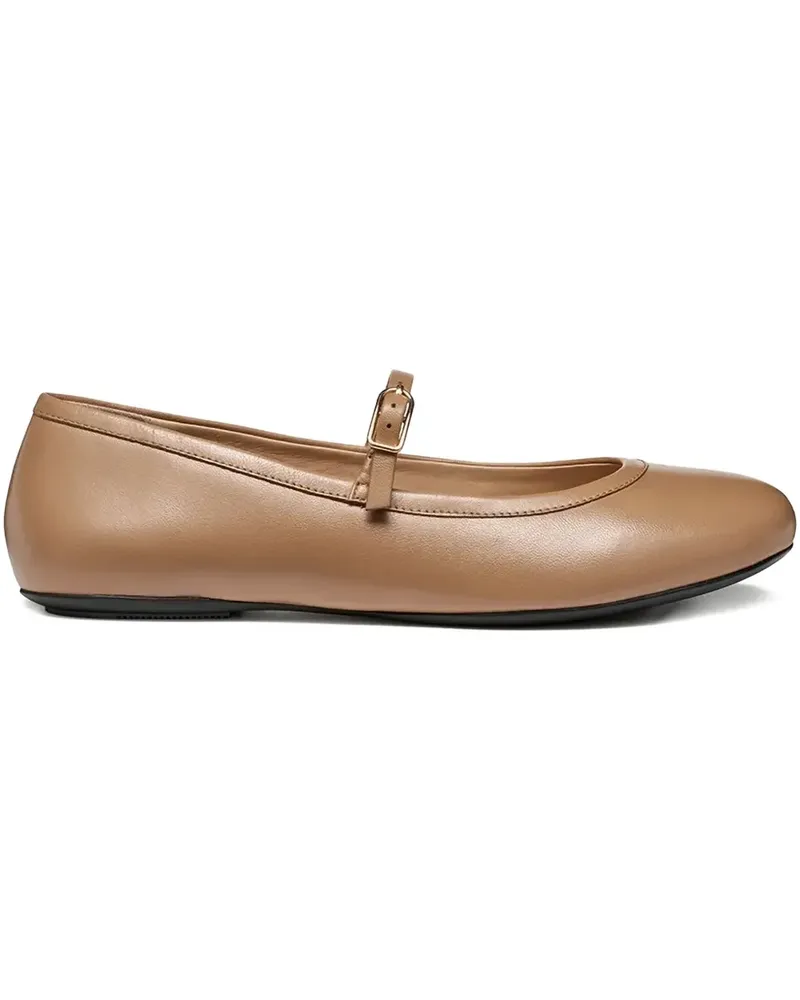Geox buckle-fastening leather ballet flats - Nude Nude