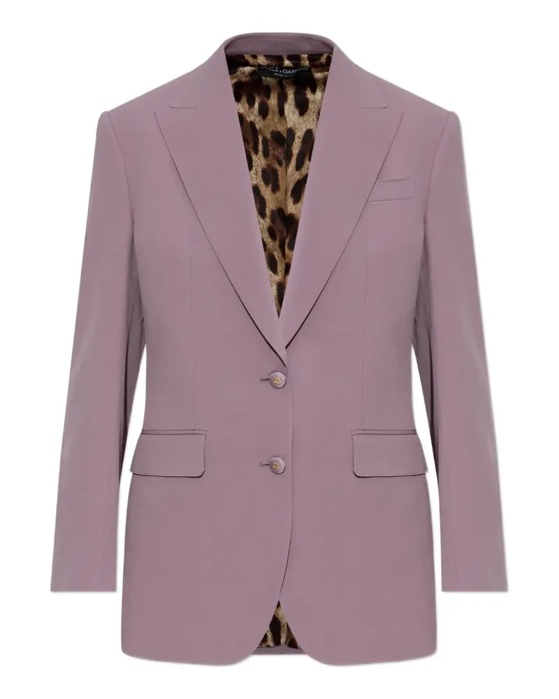 Dolce & Gabbana button-fastening V-neck blazer - Violett Violett