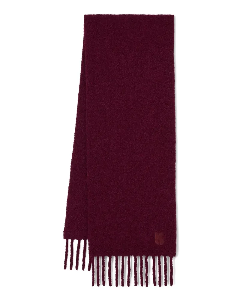 ba&sh Sasha bouclé-knit scarf - Rot Rot
