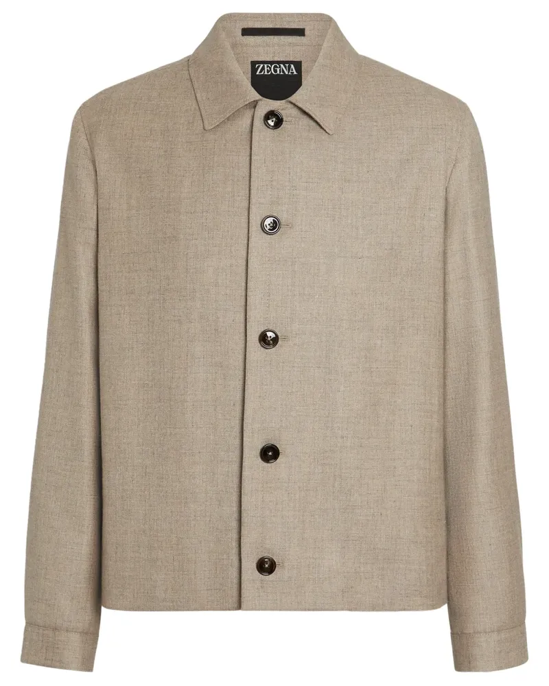 Ermenegildo Zegna Hemdjacke mit Knopfleiste - Nude Nude