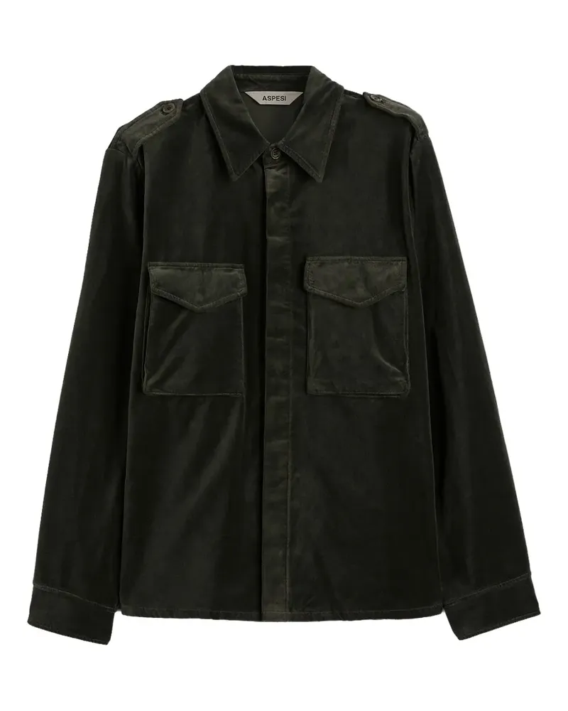 ASPESI Hemd mit Brusttasche - Grün Grün