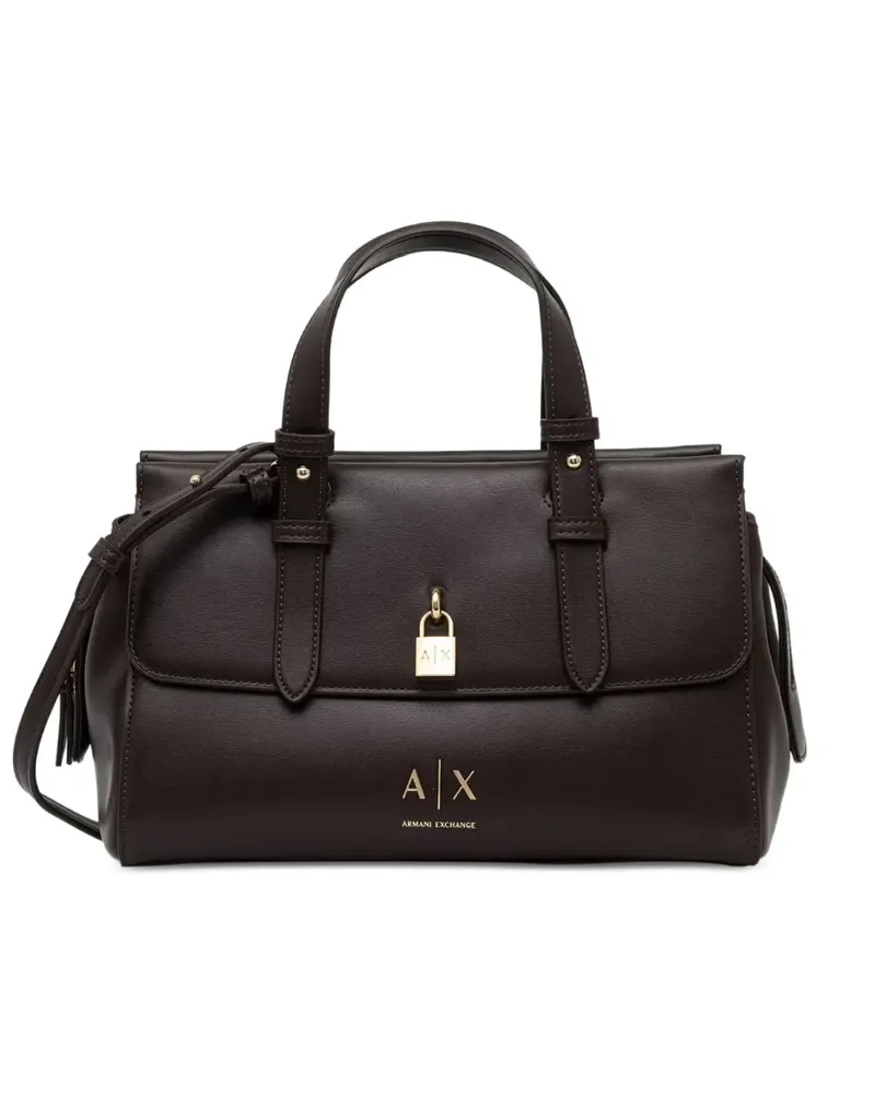 Armani Exchange Handtasche mit Schloss - Braun Braun