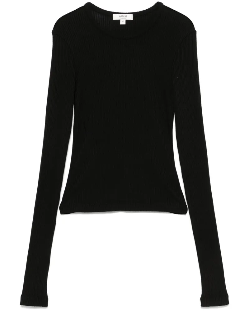 AGOLDE Alma T-Shirt - Schwarz Schwarz