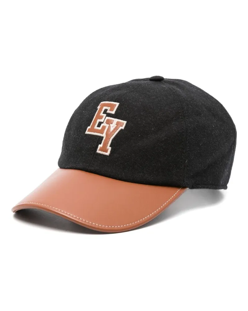 Eleventy Baseballkappe aus Wolle - Schwarz Schwarz