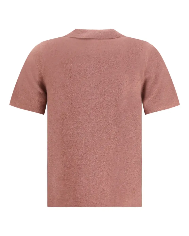 extreme cashmere N°198 Salamander button polo shirt - Rosa Rosa