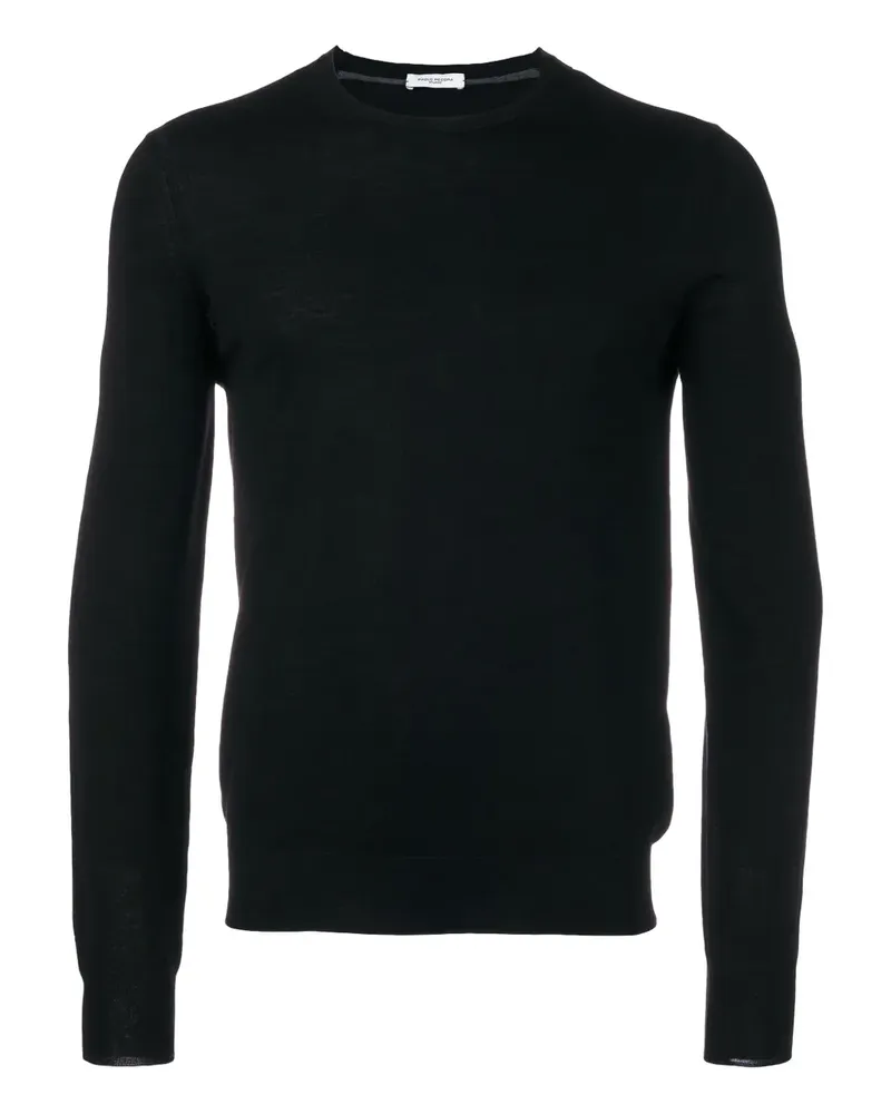 Paolo Pecora Milano Pullover mit rundem Ausschnitt - Schwarz Schwarz