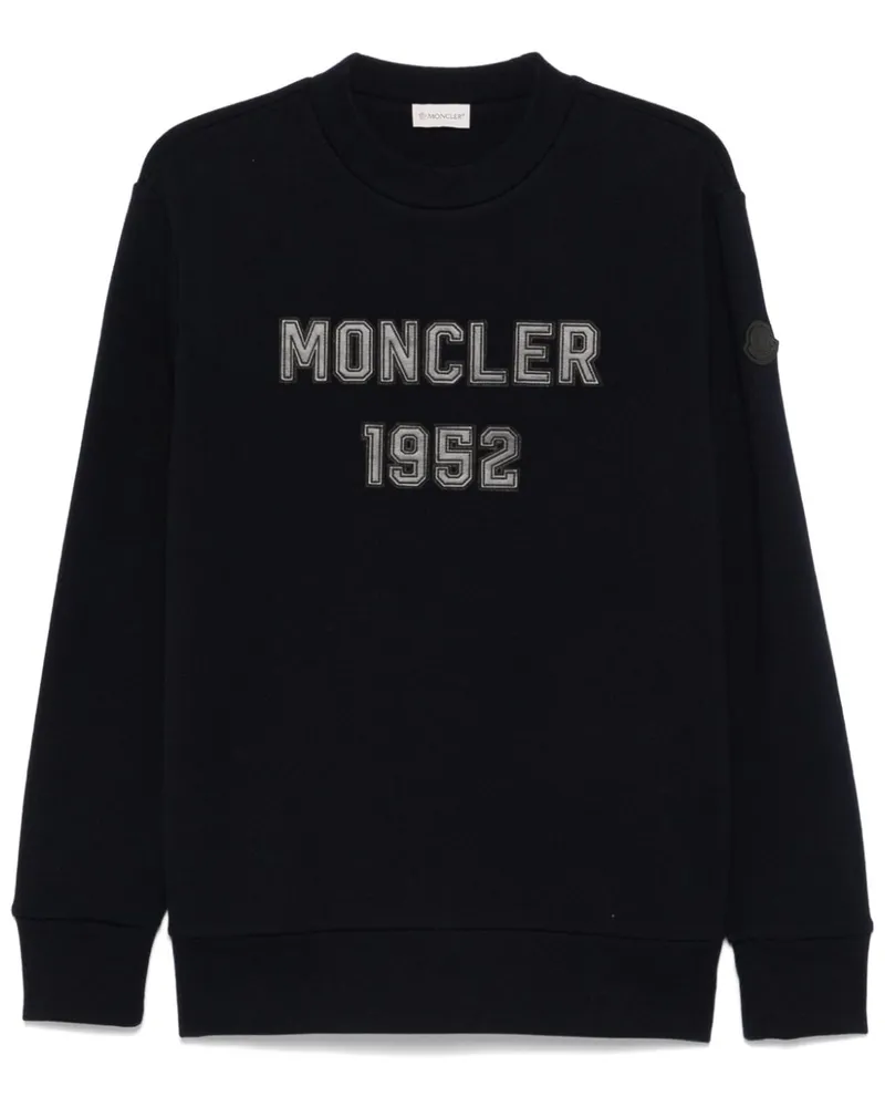 Moncler Sweatshirt mit Logo-Patch - Blau Blau