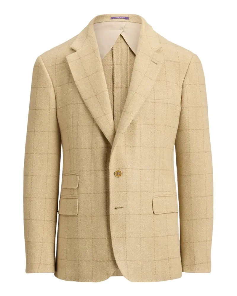 Ralph Lauren check-pattern single-breasted blazer - Nude Nude