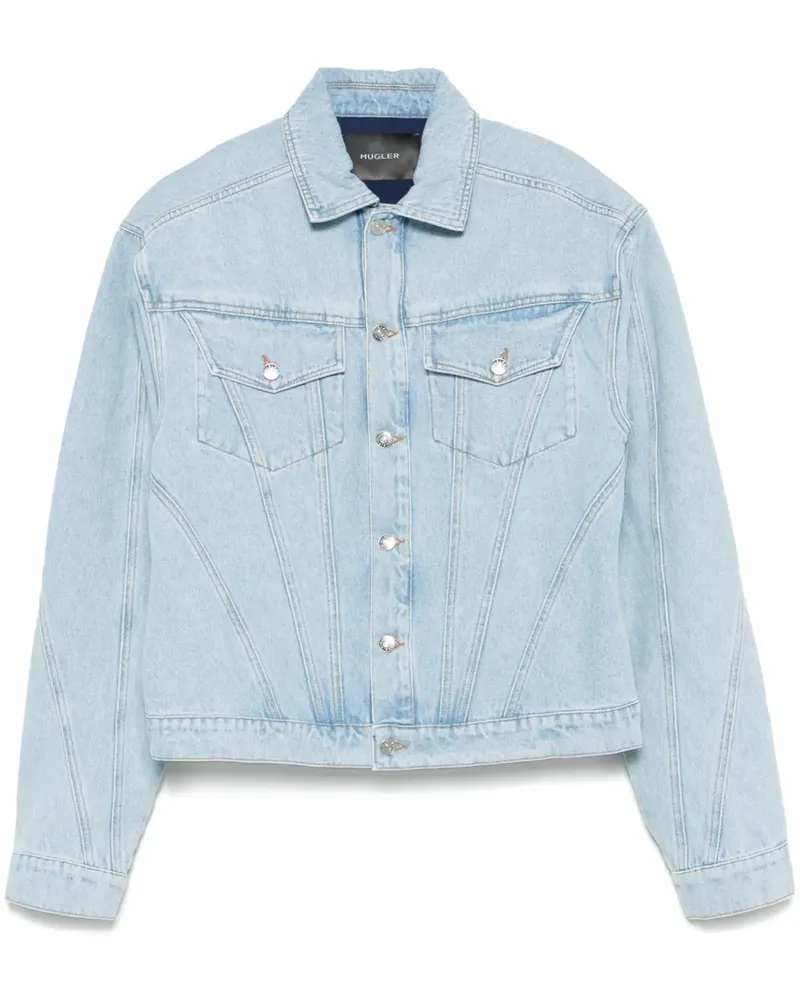 Thierry Mugler Klassische Jeansjacke - Blau Blau