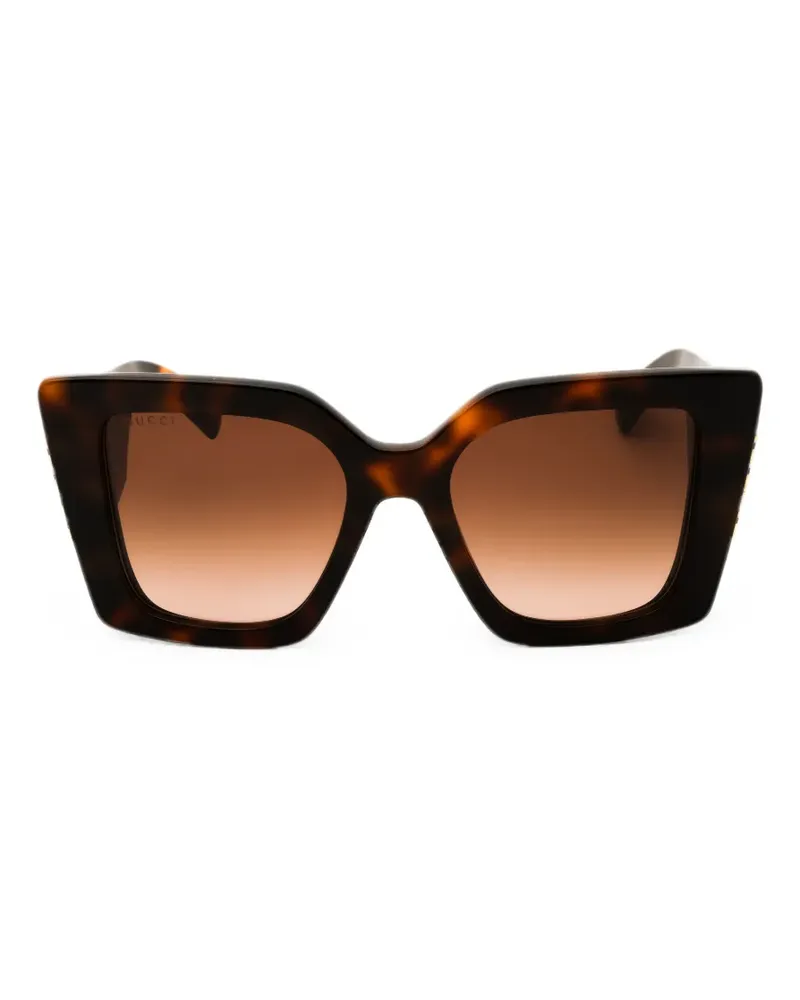 Gucci Sonnenbrille im Oversized-Look - Braun Braun