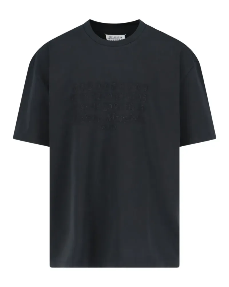 Maison Margiela T-Shirt mit Logo-Stickerei - Schwarz Schwarz