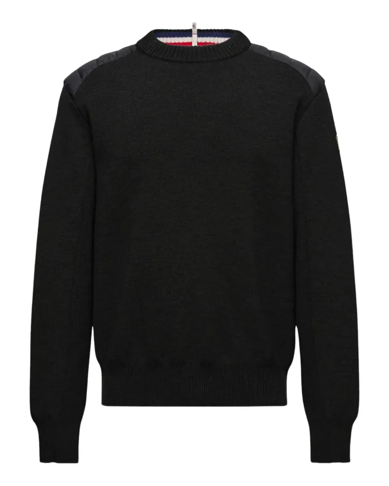 Moncler Rollkragenpullover mit Logo - Schwarz Schwarz