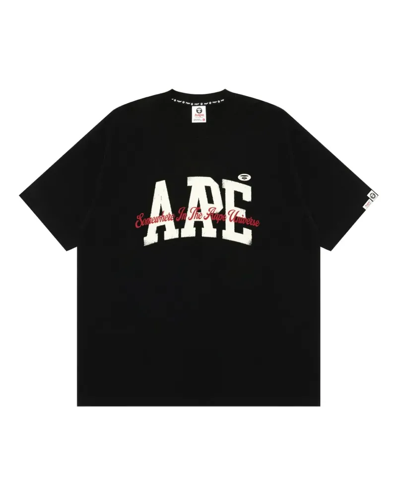 BAPE AAPEUNVS T-Shirt mit Logo-Print - Schwarz Schwarz
