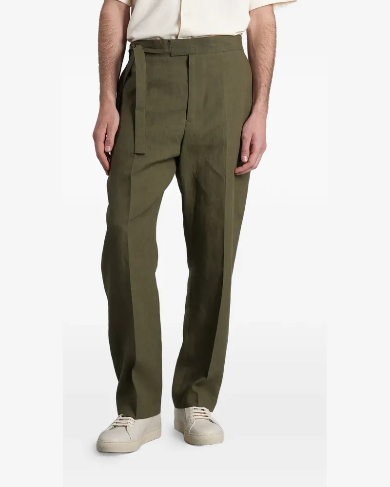 Paul Smith Belted pressed-crease trousers - Grün Grün