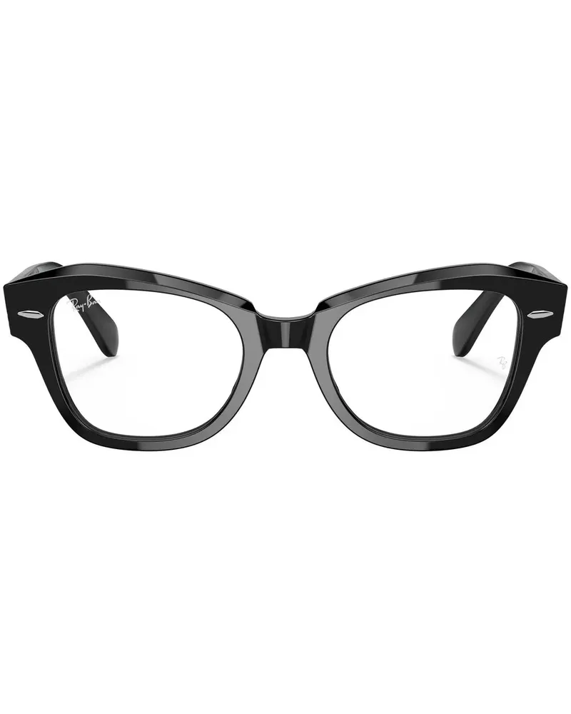 Ray Ban State Street Cat-Eye-Brille - Schwarz Schwarz