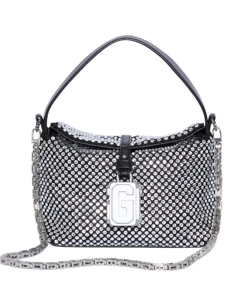 GCDS Mini Mega Comma Schultertasche - Silber Silber