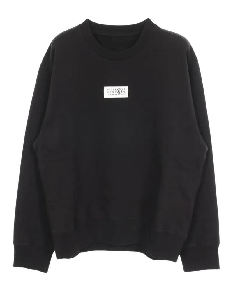 Maison Margiela 2020s Numbering Sweatshirt mit Logo-Patch - Schwarz Schwarz