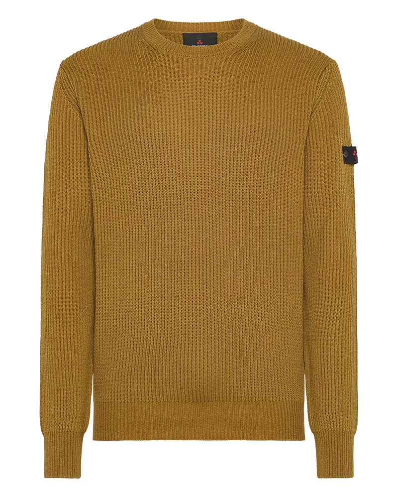 Peuterey Rundhals-Pullover aus gerippter Wolle - Braun Braun
