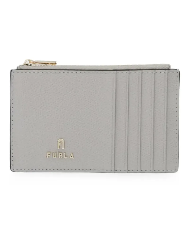 Furla medium Camelia logo-plaque cardholder - Grau Grau
