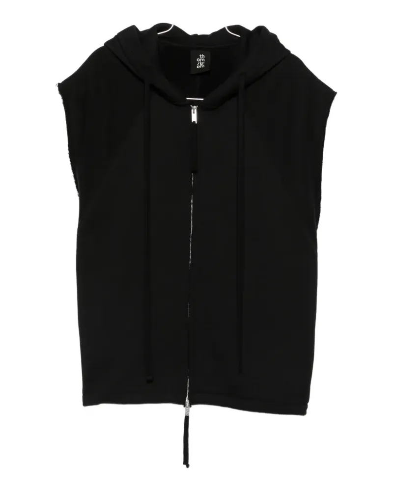 THOM KROM sleeveless zip-up hoodie - Schwarz Schwarz