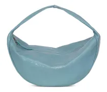 Maxi Cush Schultertasche mit Knitteroptik - Blau