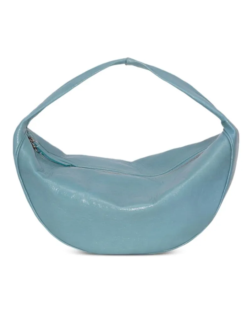 by FAR Maxi Cush Schultertasche mit Knitteroptik - Blau Blau