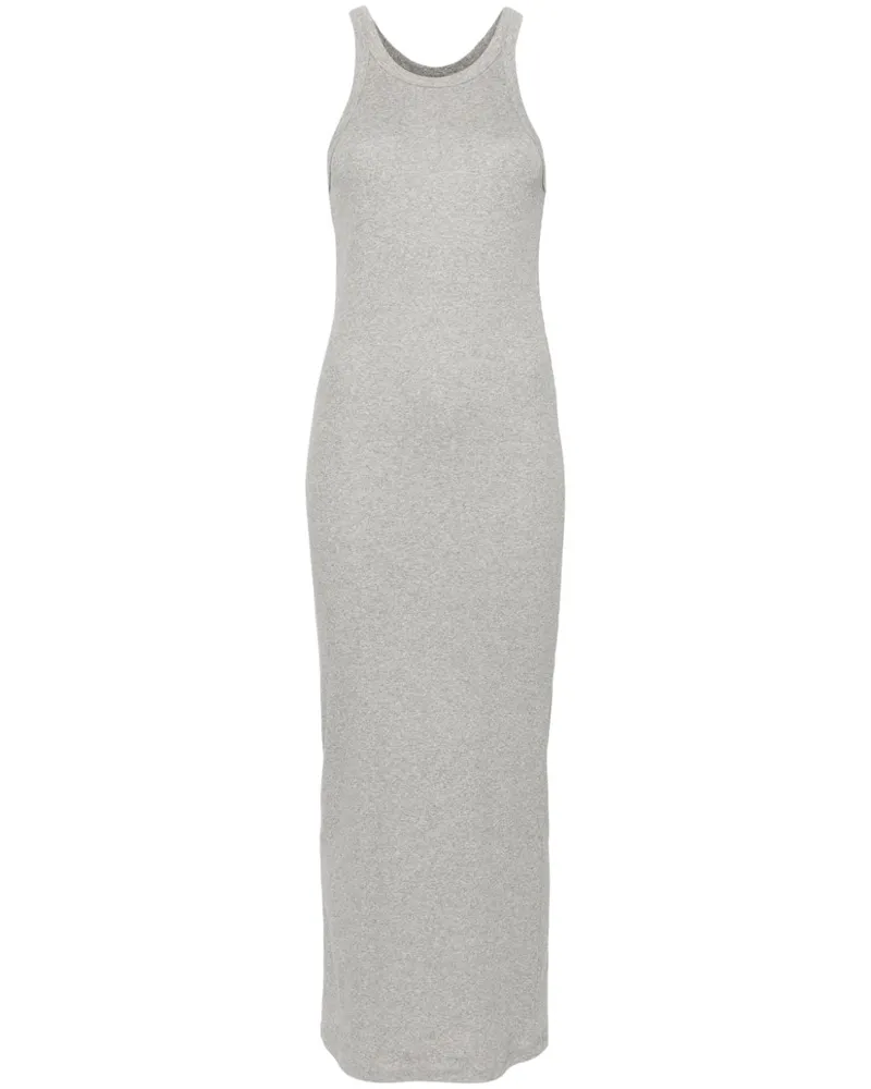 Totême Fein geripptes Maxikleid - Grau Grau