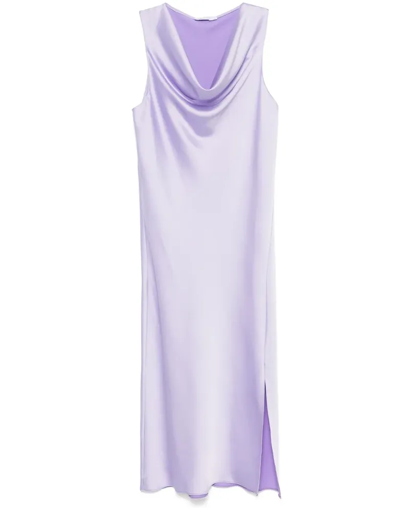 Patrizia Pepe Midikleid aus Satin - Violett Violett