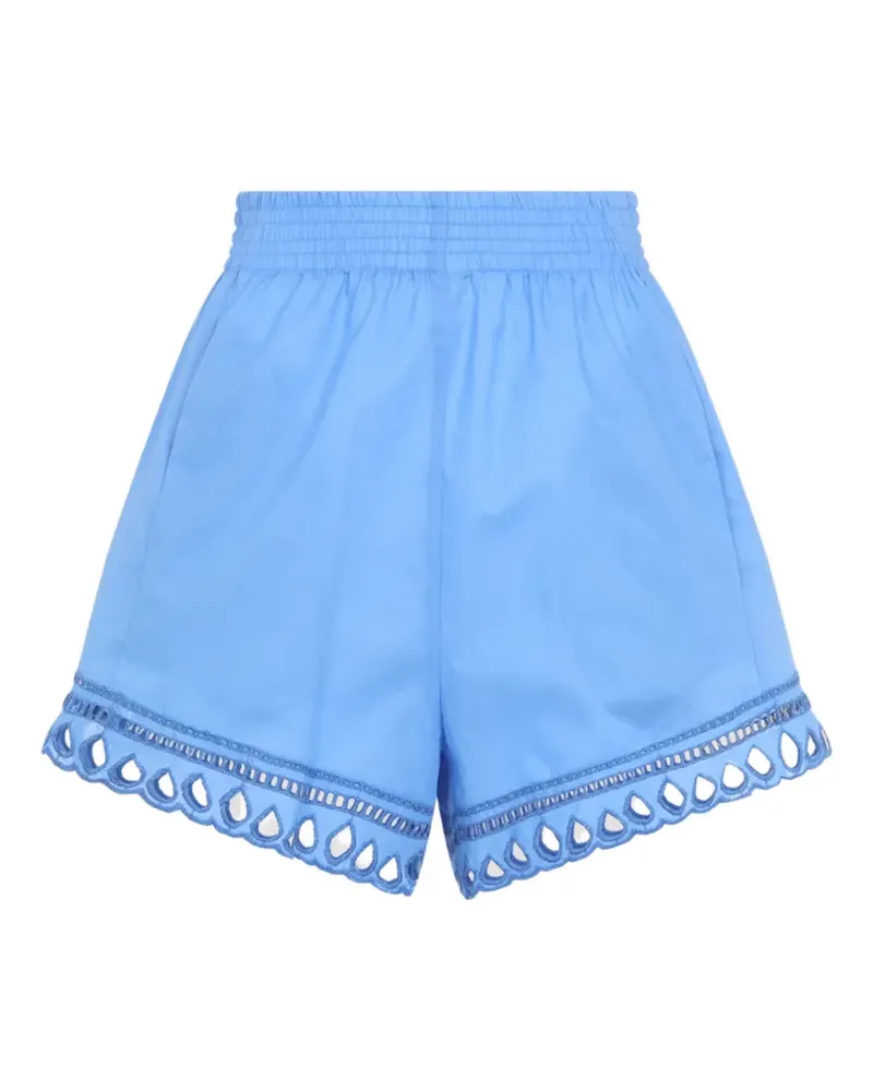 Ermanno Scervino broderie-anglaise elasticated-waist shorts - Blau Blau