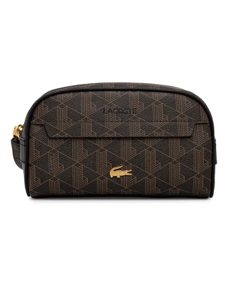 Lacoste The Blend Kosmetiktasche mit Monogramm - Braun Braun