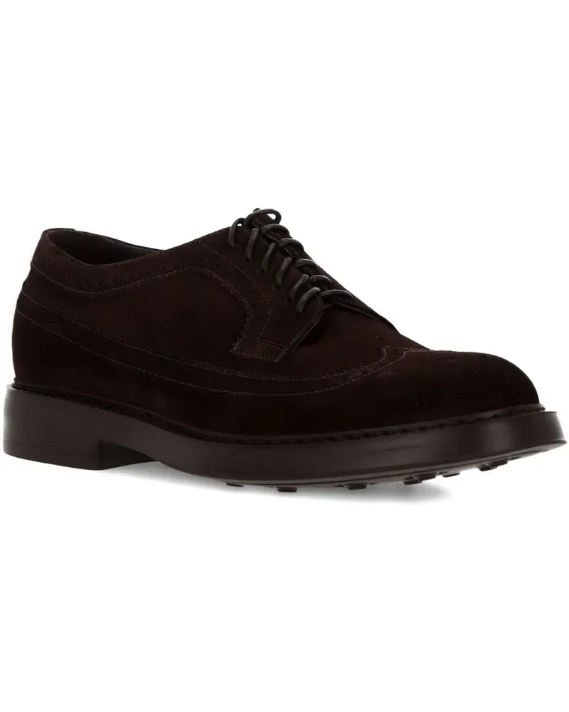 Doucal´s Derby-Schuhe mit Budapestermuster - Braun Braun