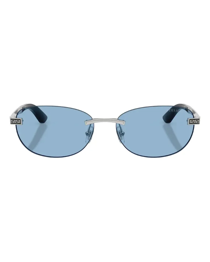Versace Rahmenlose Sonnenbrille - Silber Silber