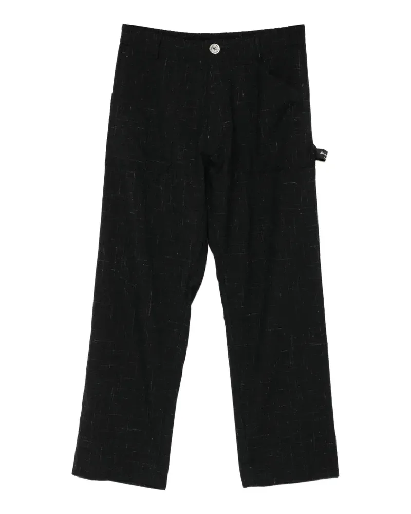 Undercover textured button-fastening trousers - Schwarz Schwarz