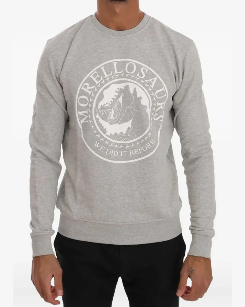 Frankie Morello Morellosaurus Sweatshirt mit grafischem Print - Grau Grau
