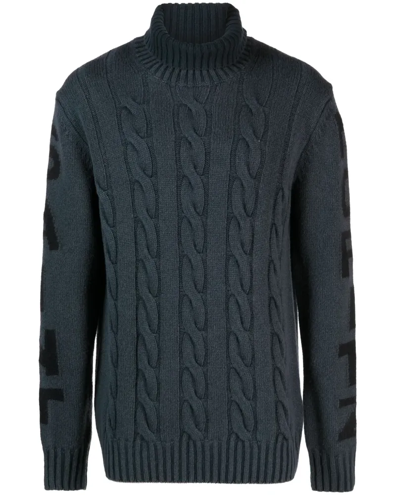 MC2 Saint Barth Strickpullover mit Jacquard-Logo - Schwarz Schwarz