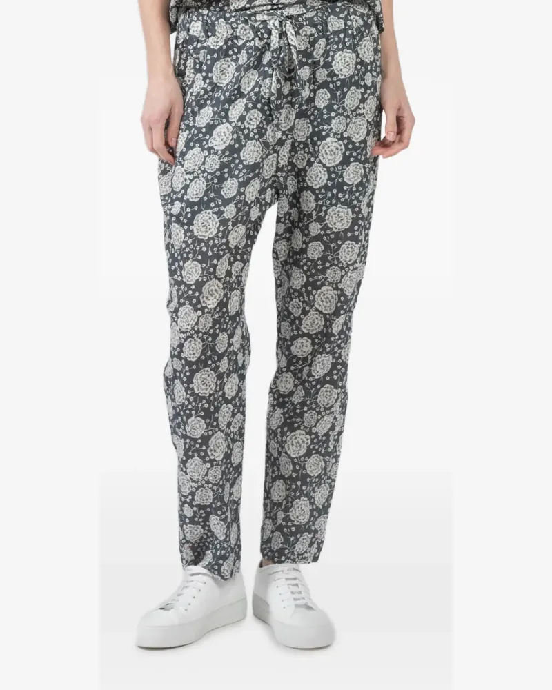 Xírena floral-print drawstring trousers - Grau Grau