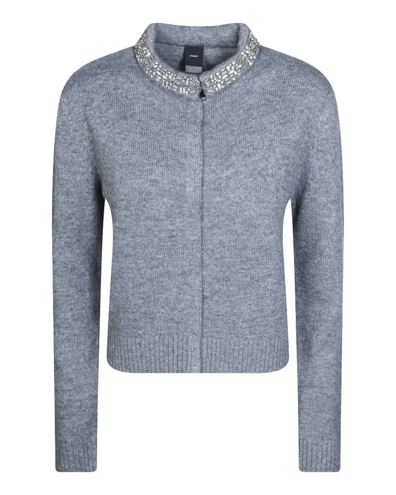Pinko Cardigan mit Kristallen - Grau Grau
